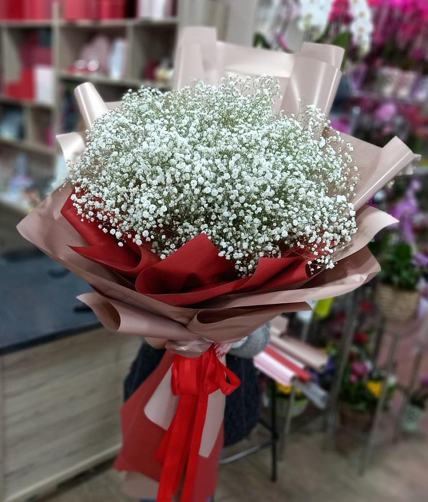 Букет Белые хлопья в Кобылках Букет цветов из: Гипсофила в Кобылках
