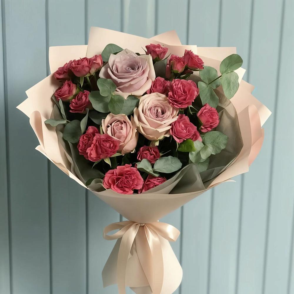 Букет цветов из: Гвоздики и Розы в Кобылках