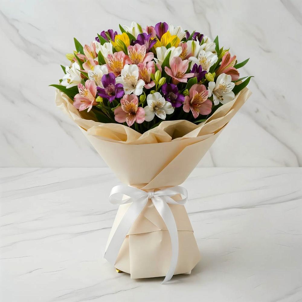 Букет цветов из: Альстромерии в Кобылках