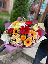 Букет цветов из:  Герберы, Ромашки, Хризантемы, Розы и Подсолнухи #REPLACE_PRED# Кобылках