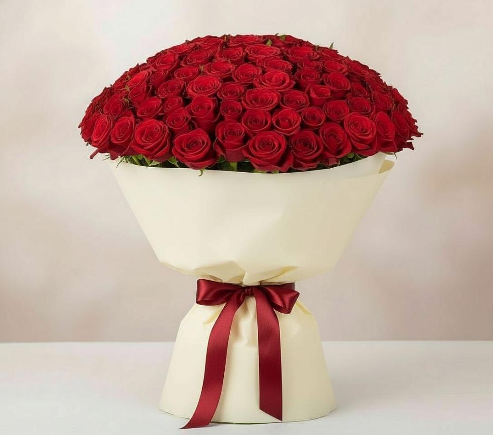 Букет 101 Красная роза Милано в Кобылках