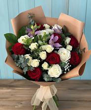 Букет цветов из:  Розы и Альстромерии в Кобылках