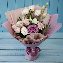 Букет цветов из:  Розы и Лизиантусы в Кобылках