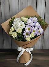 Букет цветов из:  Хризантемы и Розы #REPLACE_PRED# Кобылках