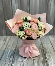 Букет цветов из:  Гвоздики, Розы и Хризантемы в Кобылках