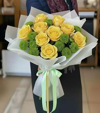 Букет цветов из:  Хризантемы и Розы в Кобылках