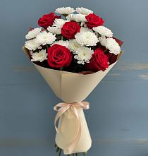Букет цветов из:  Розы и Хризантемы в Кобылках