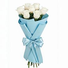 Букет 7 белых роз Проуд в Кобылках