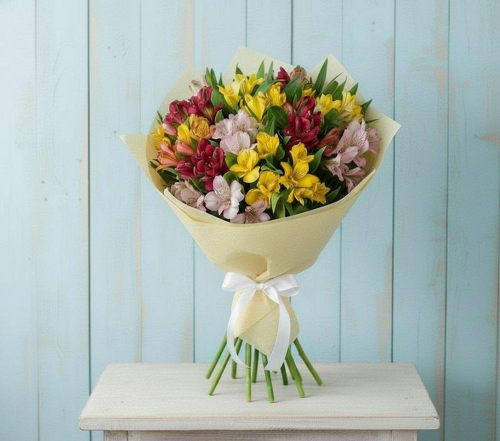 Букет цветов из: Альстромерии в Кобылках