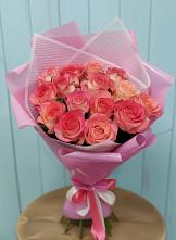 Букет 15 Розовых роз Равель в Кобылках