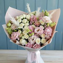 Букет цветов из:  Альстромерии и Розы в Кобылках